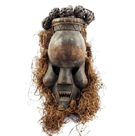 Maska plemienia Salampasu, duża (sztuka Afryki, Kongo, rękodzieło)
