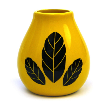 Matero ceramiczne Luka Hoja Żółte 350ml