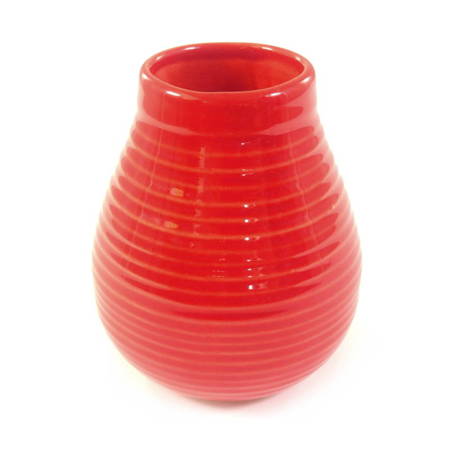 Matero ceramiczne czerwone (do yerba mate, naczynko, 350ML)