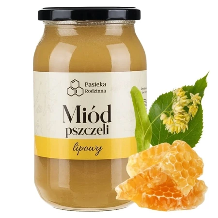 Miód lipowy naturalny, Pasieka Rodzinna, Polska 1150g