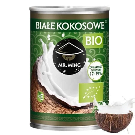Mleczko kokosowe w puszce BIO 17-19% tł. kuchnia azjatycka Mr Ming 