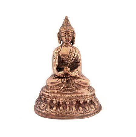 Mosiężna figurka Budda Amitabha10 cm Indie