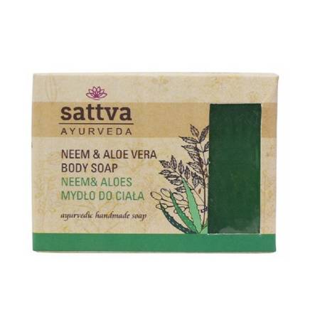Mydło glicerynowe Sattva neem i aloes, 125 g 