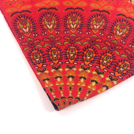 Narzuta na łóżko orientalna mandala czerwona (kapa, obrus, zasłona, tkanina, Indie, 140x210)
