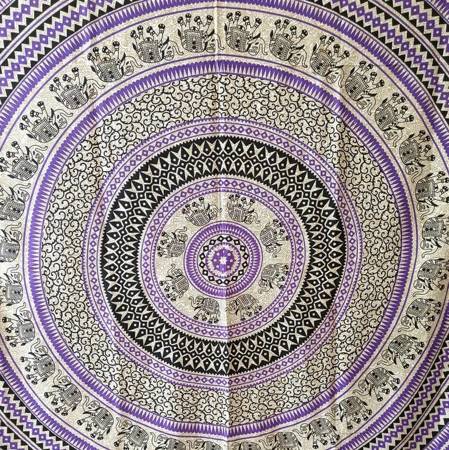 Narzuta na łóżko orientalna mandala słoń Indie 240x210 cm