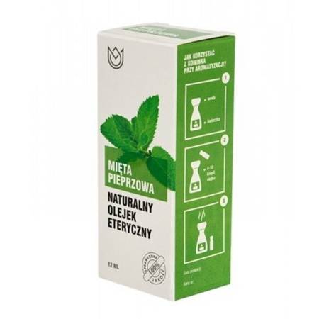 Naturalny olejek eteryczny z mięty pieprzowej, 12 ml