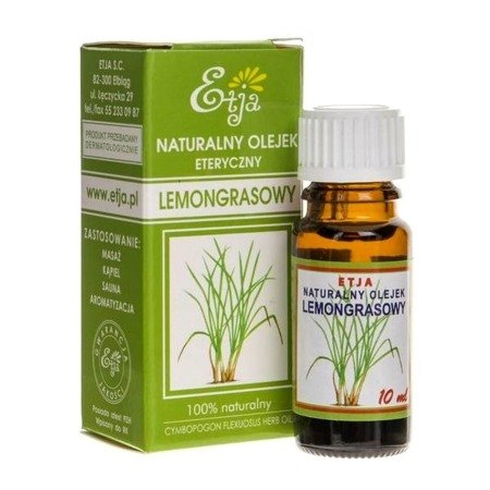 Olejek eteryczny lemongrassowy (trawa cytrynowa), Etja, 10 ml