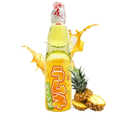 Oranżada Hata Ramune, napój gazowany ananas, 200ml Japonia