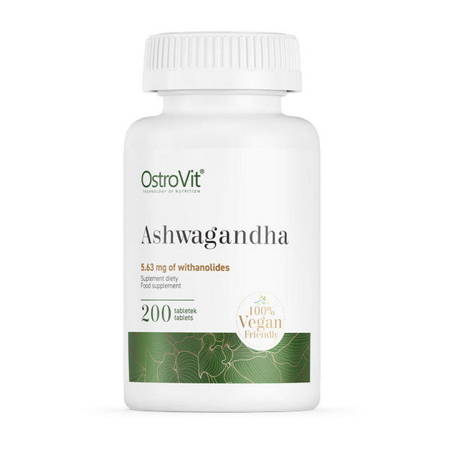 OstroVit Ashwagandha (stres, koncentracja, suplement diety, 200 tabl.)