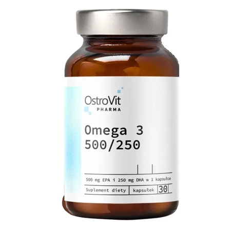 OstroVit Pharma Omega 3 500/250 suplement diety 30 kapsułek