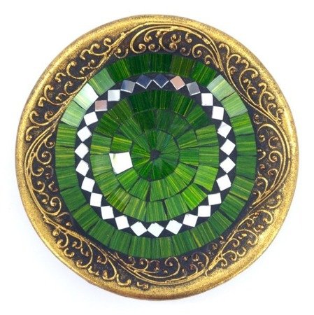 Ozdobna miska dekoracyjna zielona (misa, salaterka, patera) 19 cm 