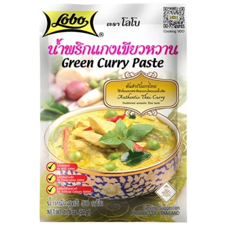 PASTA CURRY ZIELONA LOBO (50G, ORIENTALNY SMAK, GREEN CURRY)