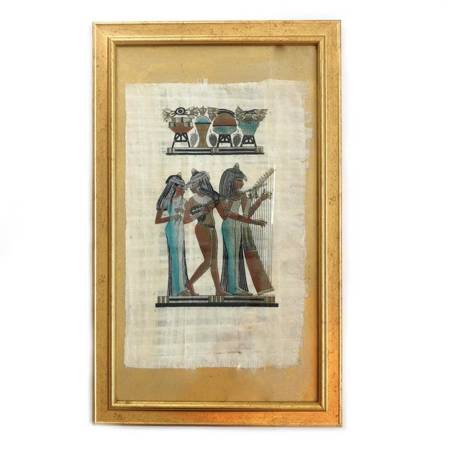 Papirus, obraz w ramie, oryginał Egipt 29 cm x 46,5 cm