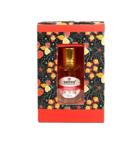 Perfumy indyjskie w olejku Rose Sattva roll on, 10 ml