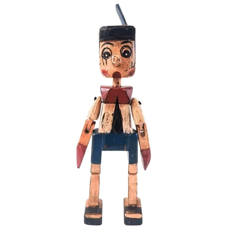 Pinokio figurka drewniana stojąca dekoracja 30 cm
