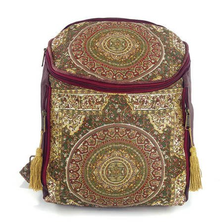 Plecak turecki orientalne wzory (złota mandala, dwie komory)