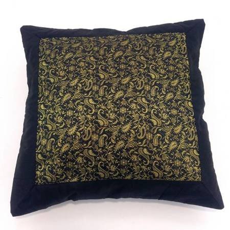 Poszewka na poduszkę orientalna dekoracja (40x40, czarna,Indie)