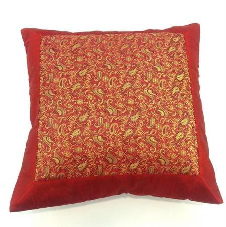 Poszewka na poduszkę orientalna dekoracja (40x40, czerwona, Indie)