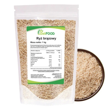 Ryż Brązowy, naturalny Vivio 1 KG