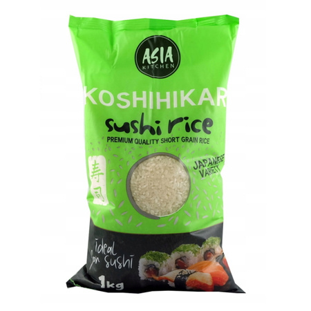 Ryż Koshihikari, kleisty do sushi, 1kg Asia Kitchen