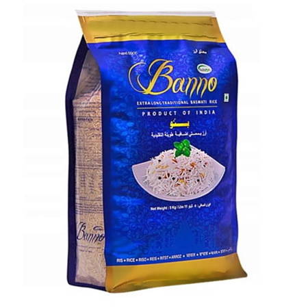 Ryż biały Banno Basmati, długi (extra long rice,1kg)
