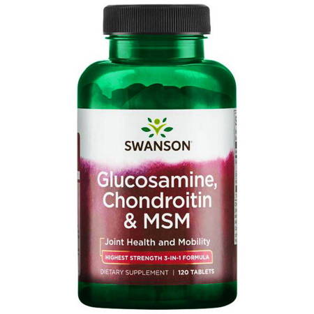 Swanson Glukozamina Chondroityna & MSM (suplement, stawy, 120 tabl.)