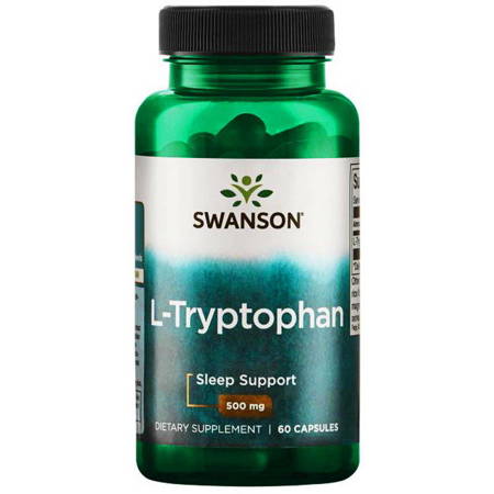 Swanson L-Tryptofan (suplement diety, stres, 500mg, 60 kaps)
