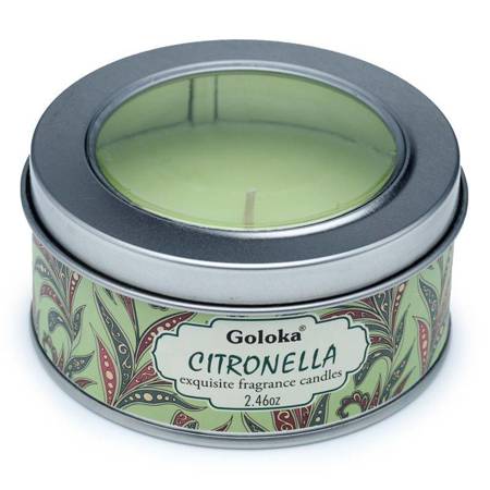 Świeczka sojowa Cytronella Goloka (świeca zapachowa w puszcze z pokrywką)