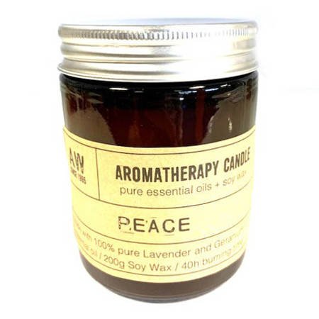 Świeczka sojowa spokój,  aromaterapia, vegan, 200 g 