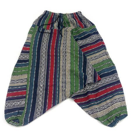 Szarawary spodnie grube jesień zima aztek (alladynki, Indie, bawełna)