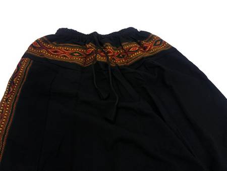 Szarawary spodnie jesień zima czarne (Indie, alladynki)