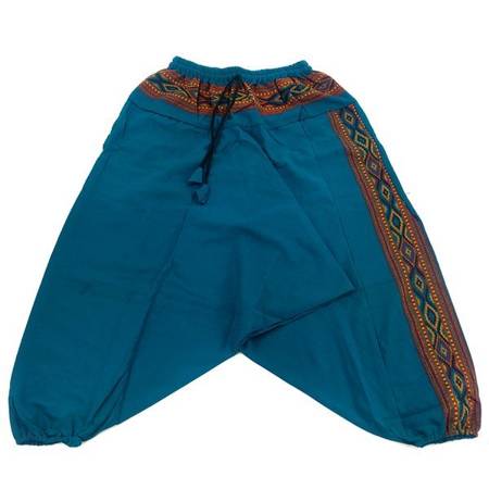 Szarawary spodnie jesień zima morskie (Indie, alladynki)