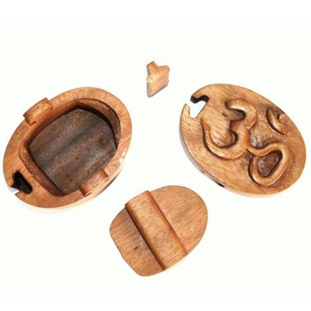 Szkatułka magiczna Ohm (Indonezja, pudełko, puzzle, palisander, drewno)