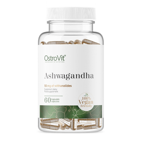 Tabletki Ashwagandha 60 kapsułek, OstroVit (100% VEGE)