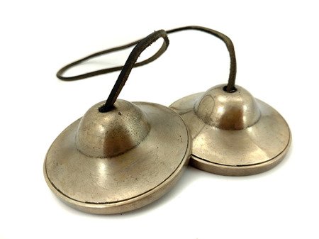 Tingsha  dzwonki tybetańskie gładkie czakra splotu 