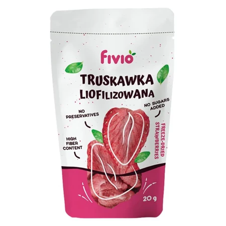 Truskawka liofilizowana suszone owoce bakalie Fivio 20g