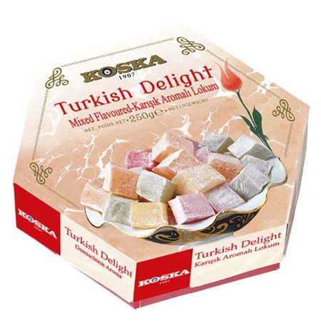 Tureckie słodycze Turkish Delight galaretka Lokum Koska mix smaków