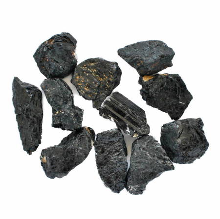 Turmalin kamień naturalny (minerał, surowy, 2-3 cm, 1 sztuka)