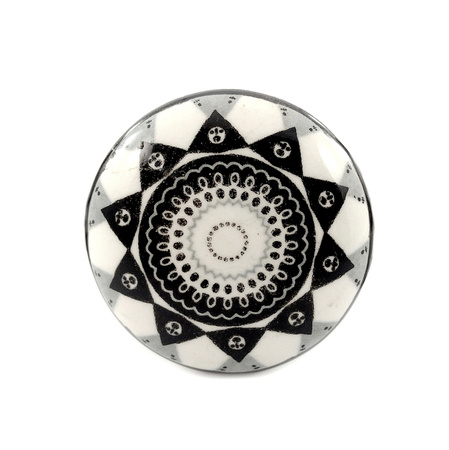 Uchwyt meblowy gałka ceramiczna trójkąt (Indie,rękodzieło)