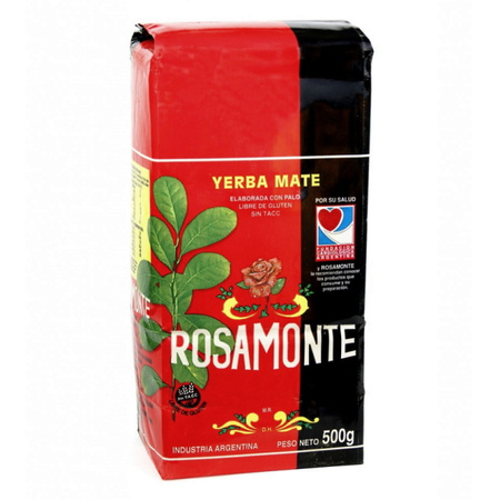 YERBA MATE ROSAMONTE ELABORADA CON PALO 500G (BEZ GLUTENU)