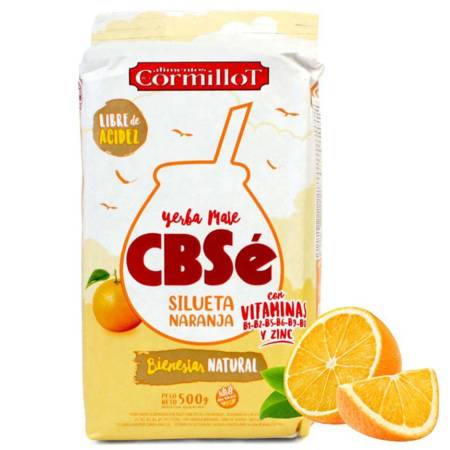 Yerba Mate CBSe Silueta pomarańczowo-miętowa (500g, Bio, bez glutenu)
