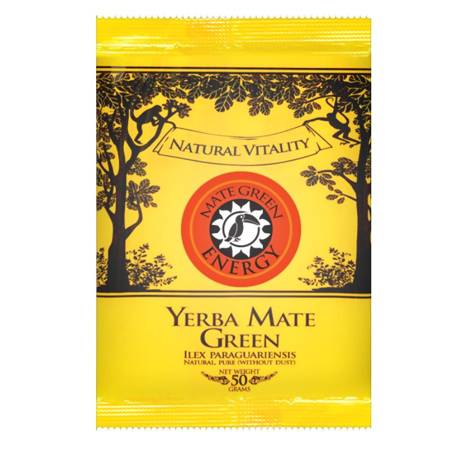 Yerba Mate Green Energy 50g  z herbatą Gunpowder i żeń-szeniem