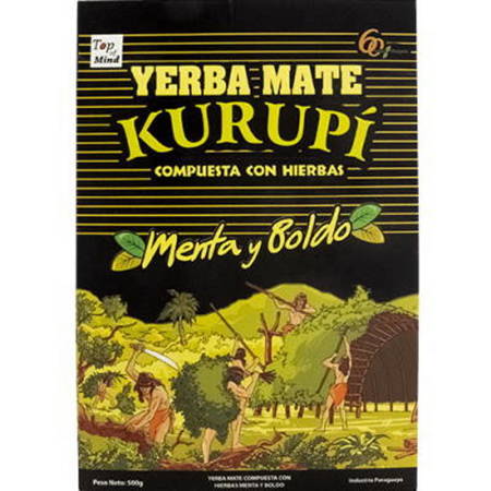 Yerba Mate Kurupi Compuesta con Hierbas (menta y boldo, mięta, 500g)