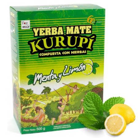 Yerba Mate Kurupi Compuesta con Hierbas  mięta, cytryna 500g