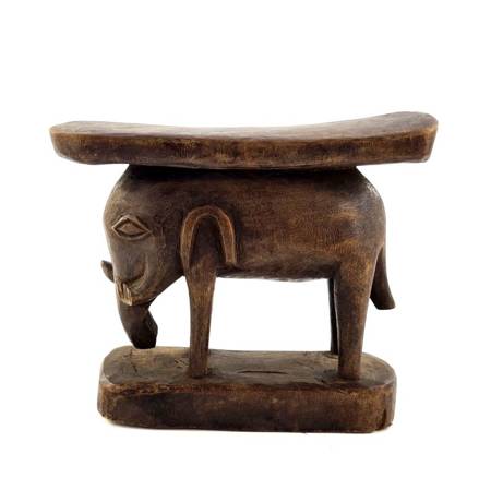 Zagłówek słoń plemię Luba (sztuka Afryki, Afryka, drewno)
