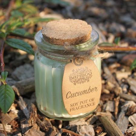 Zapachowa świeczka sojowa (wege, ogórek, świeca, aromaterapia)