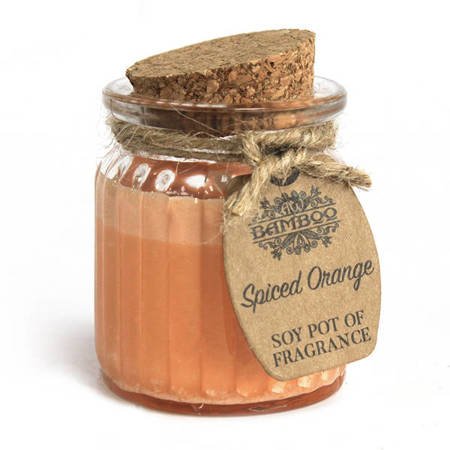 Zapachowa świeczka sojowa zapach pomarańcza świeca aromaterapia zero waste