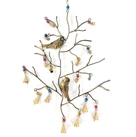 Zawieszka drzewo z ptakami (dzwonki, ozdoba Indie)