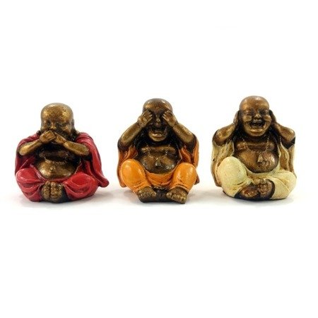 Zestaw 3 figurek Budda Buddha trzy mądre małpy