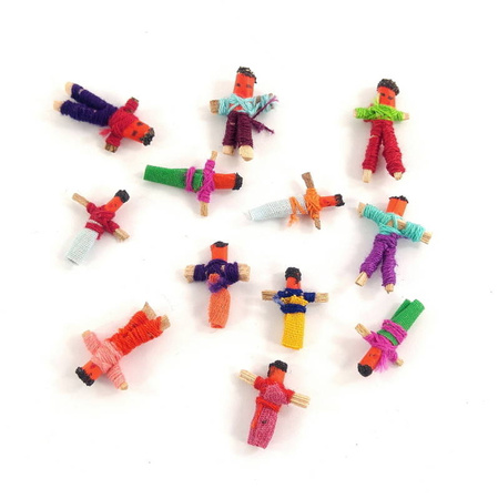 Zestaw laleczek worry dolls, 12szt (rękodzieło, Gwatemala)